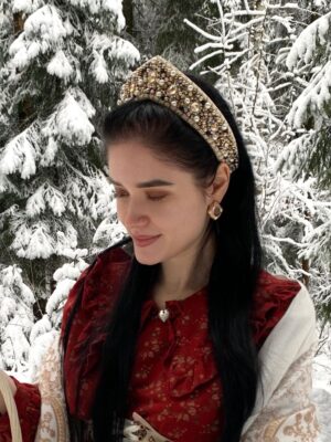 Кокошник ручной работы - Жемчужная сказка