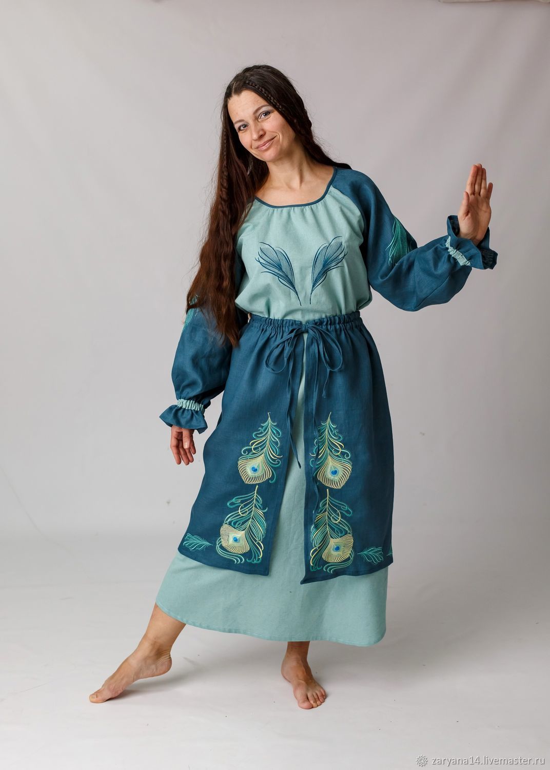 Костюм перья павлина