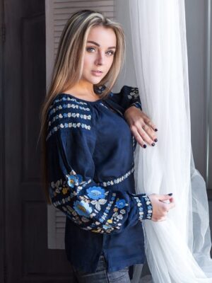 Рубаха Миролада синева