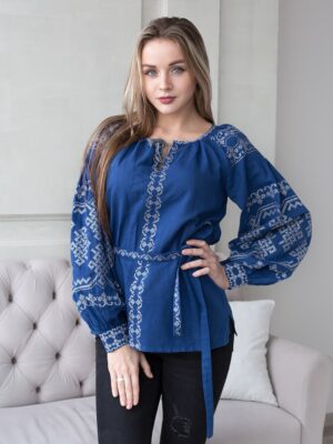 Рубаха Узел жизни синева
