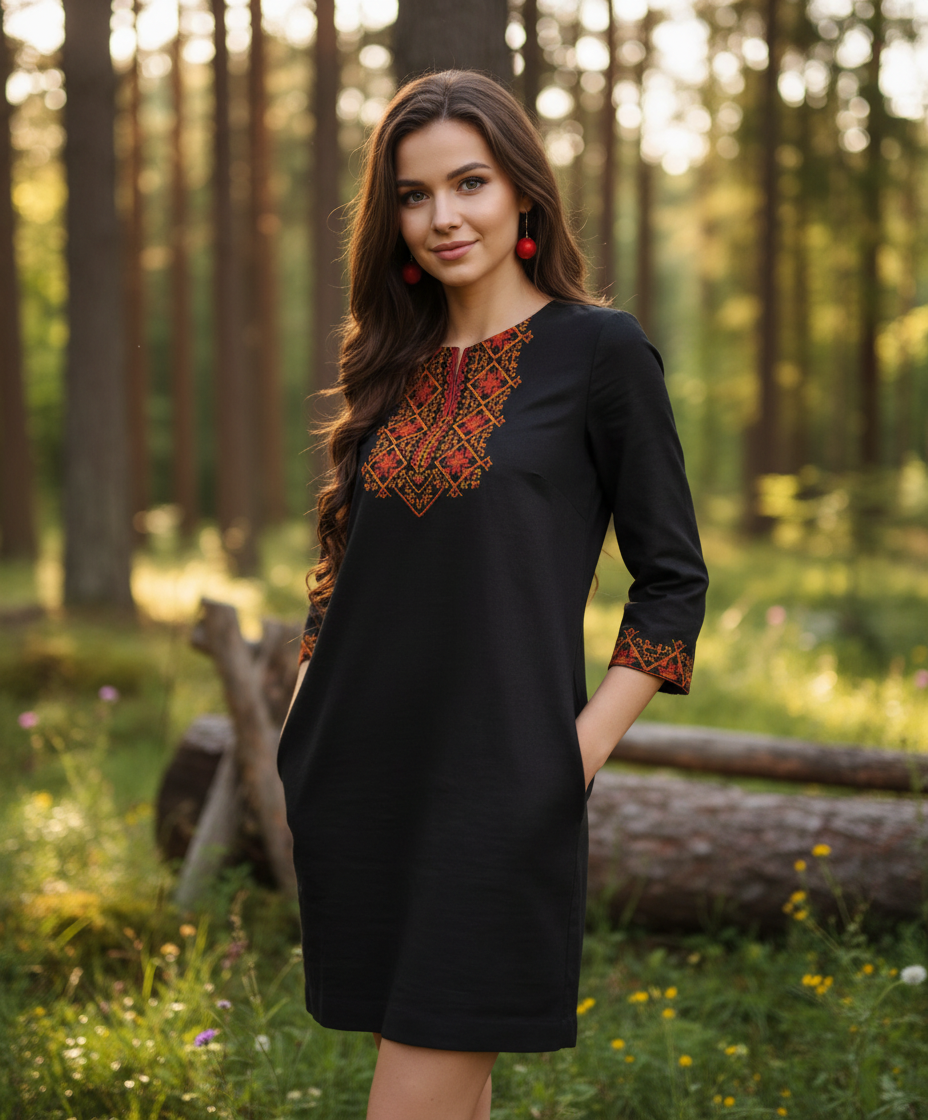 Платье Алатырь черное