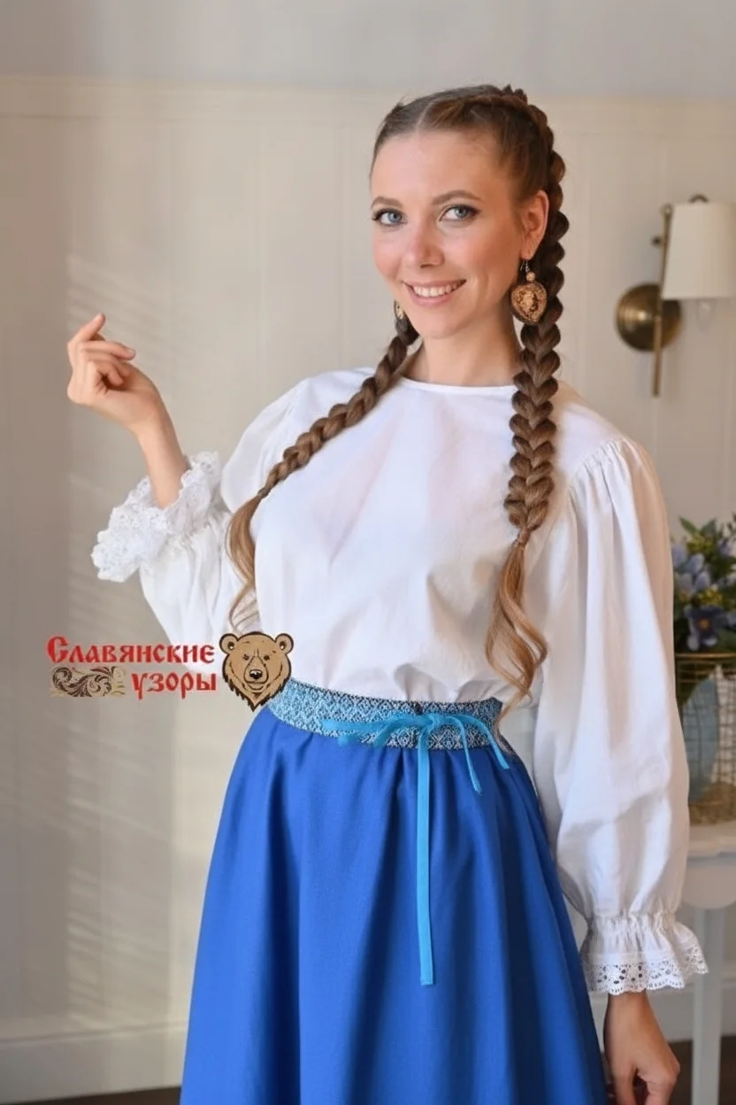 Блуза классическая Белая Марьюшка — изображение 3