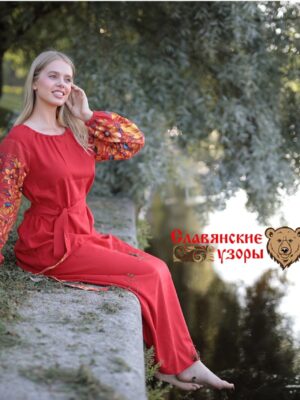 Платье Лето красное