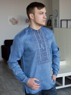 Рубаха Агний  джинс (длинный рукав)
