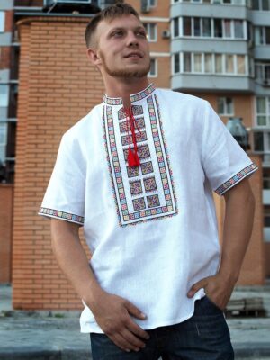 Рубаха Агний цветная (короткий рукав)