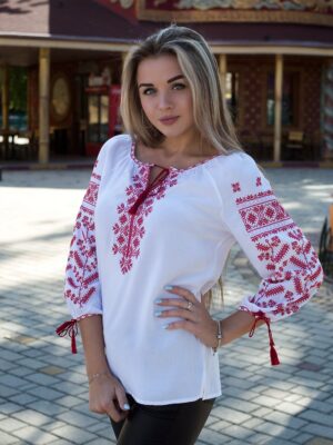 Рубаха Доляна алая