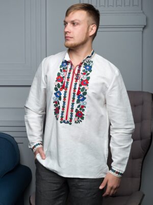 Рубаха Летние цветы белая