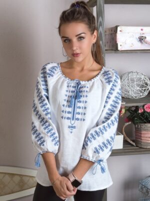 Рубаха Незабудка Голубая