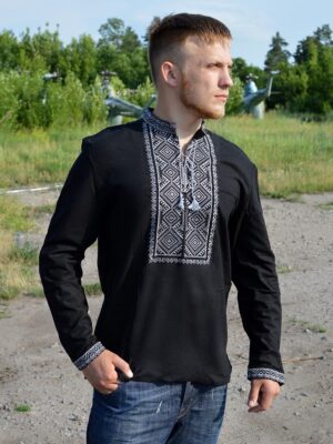 Рубаха Тихомир черная