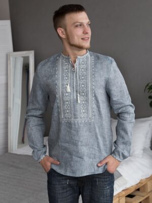 Рубаха Велимир (светлая вышивка)