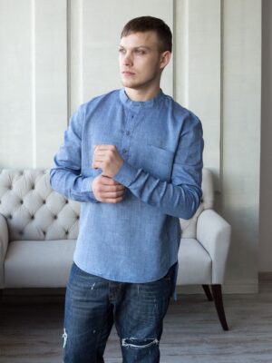 Сорочка мужская джинс